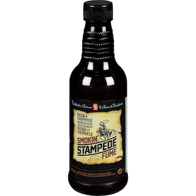 le Choix du Président Sauce barbecue bière et chipotle Stampede fumé 500 ml, 0,90 $/100ml