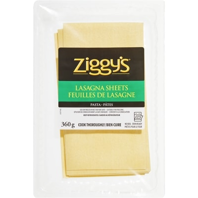 Ziggy's Lasagna Sheets Pasta 360 g, $0.97/100g