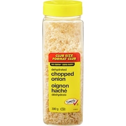 Sans Nom Oignon haché déshydraté, format club 300 g, 2,17 $/100g