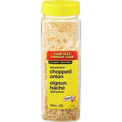 Sans Nom Oignon haché déshydraté, format club 300 g, 2,83 $/100g