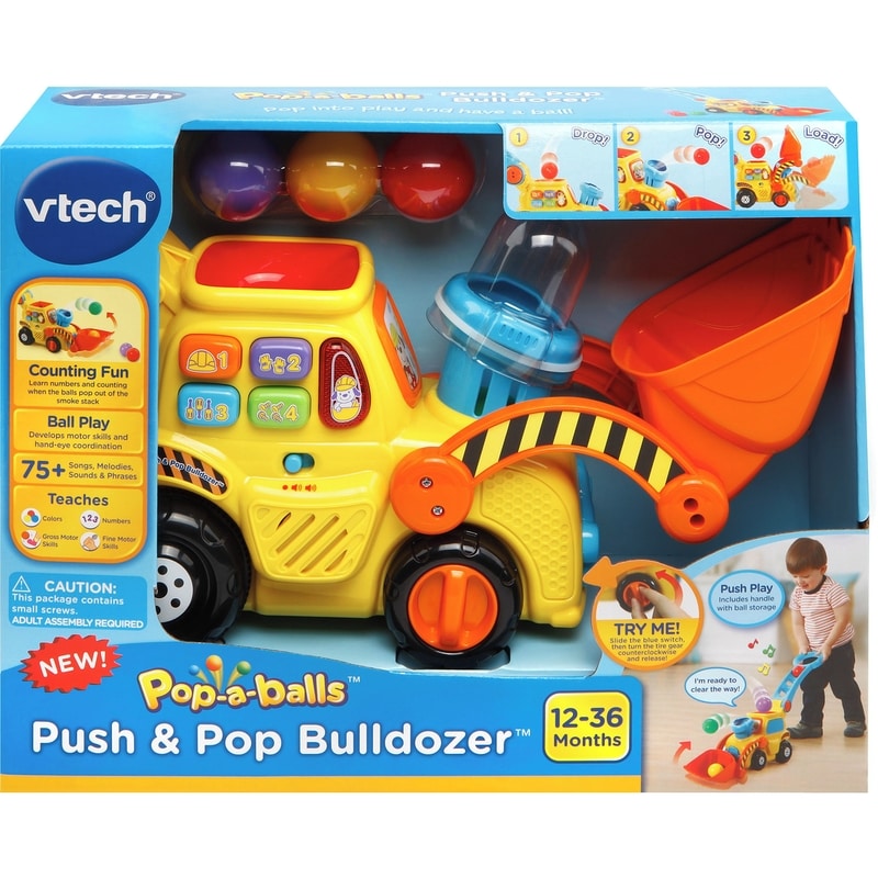 Pop-a-Balls - Push and Pop Bulldozer
