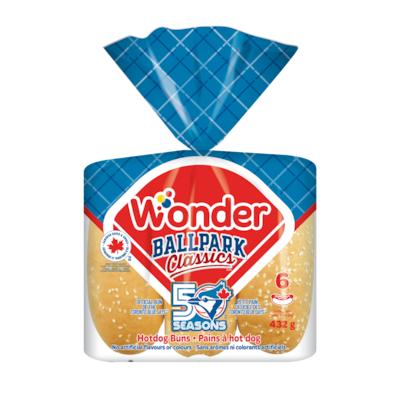 Wonder Ballpark Classics Hotdog Buns 6pk 432 g, $0.92/100g