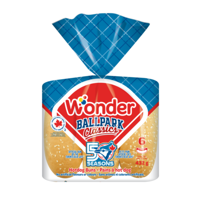 Wonder Ball Park Classic pain Hot Dog 432 g, 0,92 $/100g