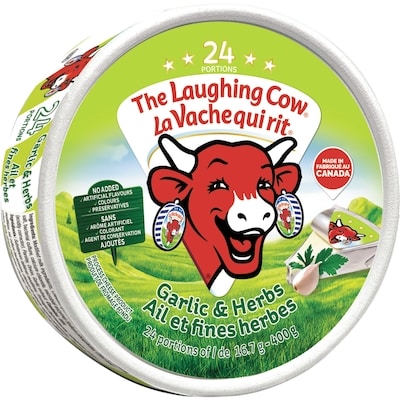 La vache qui rit La Vache qui Rit Produit de Fromage Fondu Ail & Fines Herbes 24 Portions de (400 g) 400 g, 2,50 $/100g