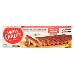 Swiss Chalet Côtes levées de porc BBQ Swiss Chalet 600 g, 2,17 $/100g