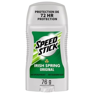 Speed Stick Déodorant antisudorifique pour hommes, Parfum Irish Spring, 76 g 76 g, 6,30 $/100g