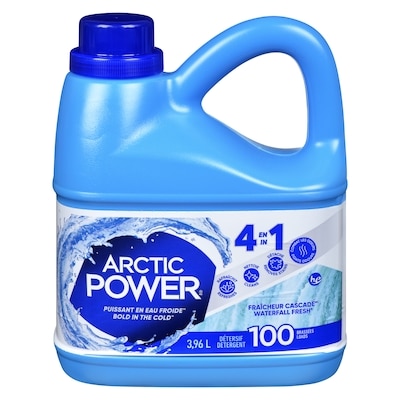 Arctic Power Liquid Laundry Detergent, Waterfall Fresh, 100 Wash Loads 3.96 l, $0.25/100ml