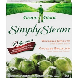 Green Giant Brussel Sprouts with Butter Sauce 250 g, $1.08/100g