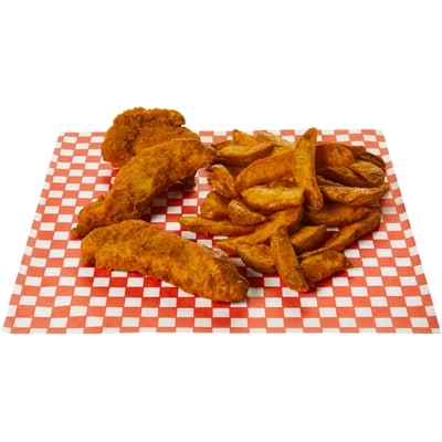 null 3 lanières de poulet avec quartiers de pomme de terre (Après 11h) 530 g, 1,70 $/100g