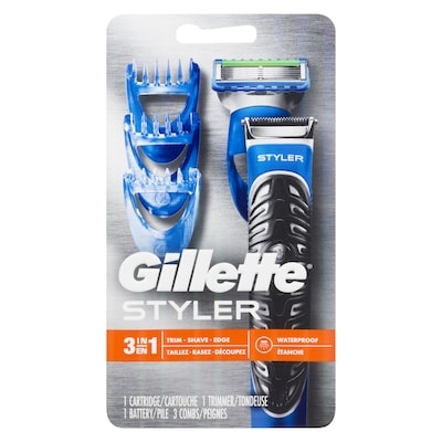 Gillette Tondeuse à barbe tout usage Gillette Styler : Tondeuse à barbe, rasoir Fusion et lame de découpe pour hommes 1 ea, 43,99 $/1ch