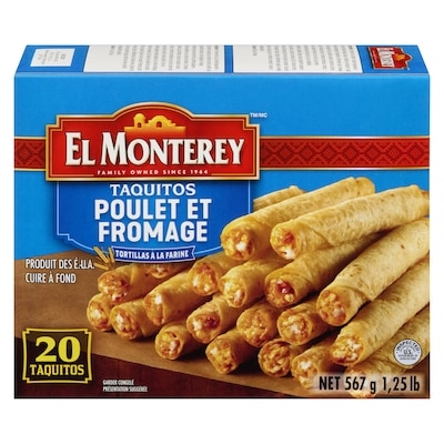 El Monterey Taquitos au poulet et à la farine de fromage 595 g, 2,18 $/100g