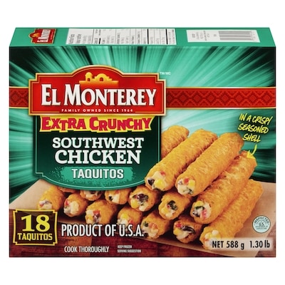 El Monterey Extra Crunchy Southwest Chicken Taquitos 684 g, $2.05/100g