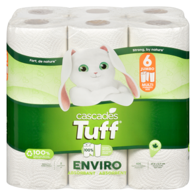 Cascades Tuff Paper Towels Enviro Strong 2 Ply 6 ea, $1.58/1ea