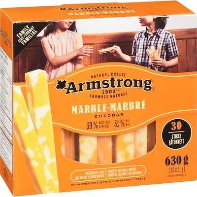 Bâtonnets de cheddar marbré