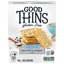 Christie Good Thins, Sea Salt & Pepper, Gluten Free Rice Crackers 100 g, $5.49/100g