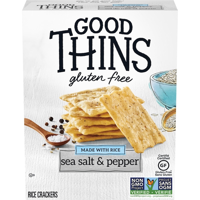 Good Thins, Sea Salt & Pepper, Gluten Free Rice Crackers
