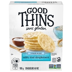 Christie Craquelins GOOD THINS Riz, salés tout simplement 100 g, 3,00 $/100g