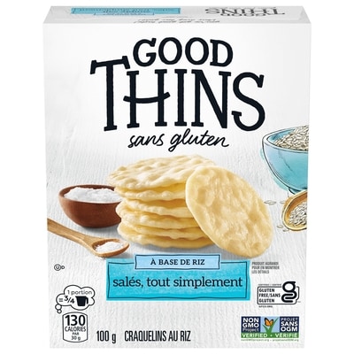 Christie Craquelins GOOD THINS Riz, salés tout simplement, cuits au four jusqu'à ce qu'ils soient parfaitement croustillants 100 g, 4,49 $/100g