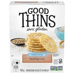 Christie Good Thins, Craquelins de riz multigrains sans gluten, saveur légère 100 g, 3,00 $/100g