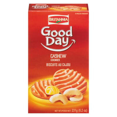 Britannia Biscuits aux noix de cajou Good Day 231 g, 1,21 $/100g