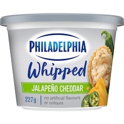 Philadelphia Whipped Jalapeno Cheddar Cream Cheese Product 227 g, $1.89/100g