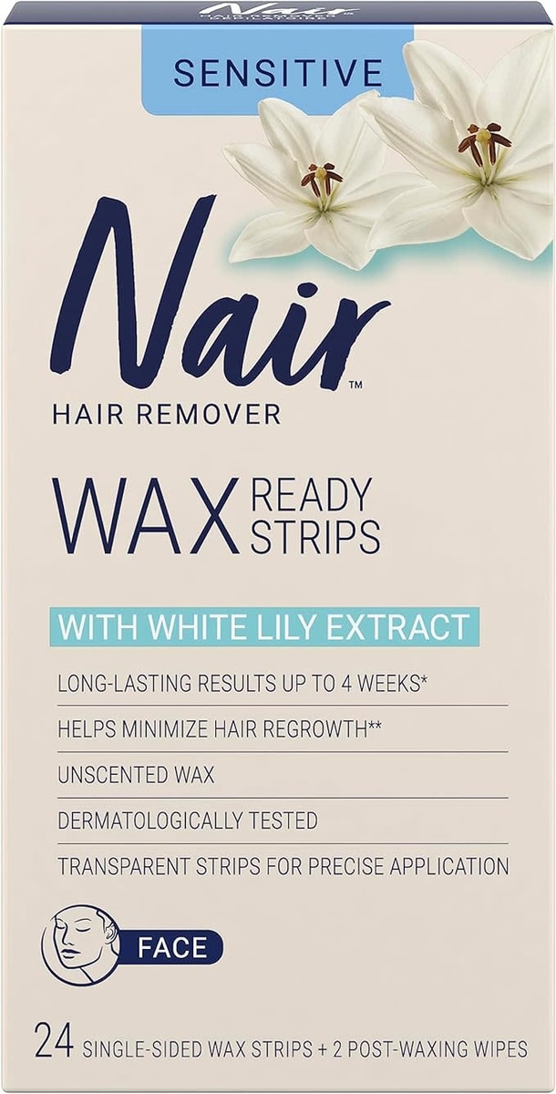 Nair Wax Ready Strips Face Lily Hair Remover 24ct 24 ea, $0.38/1ea