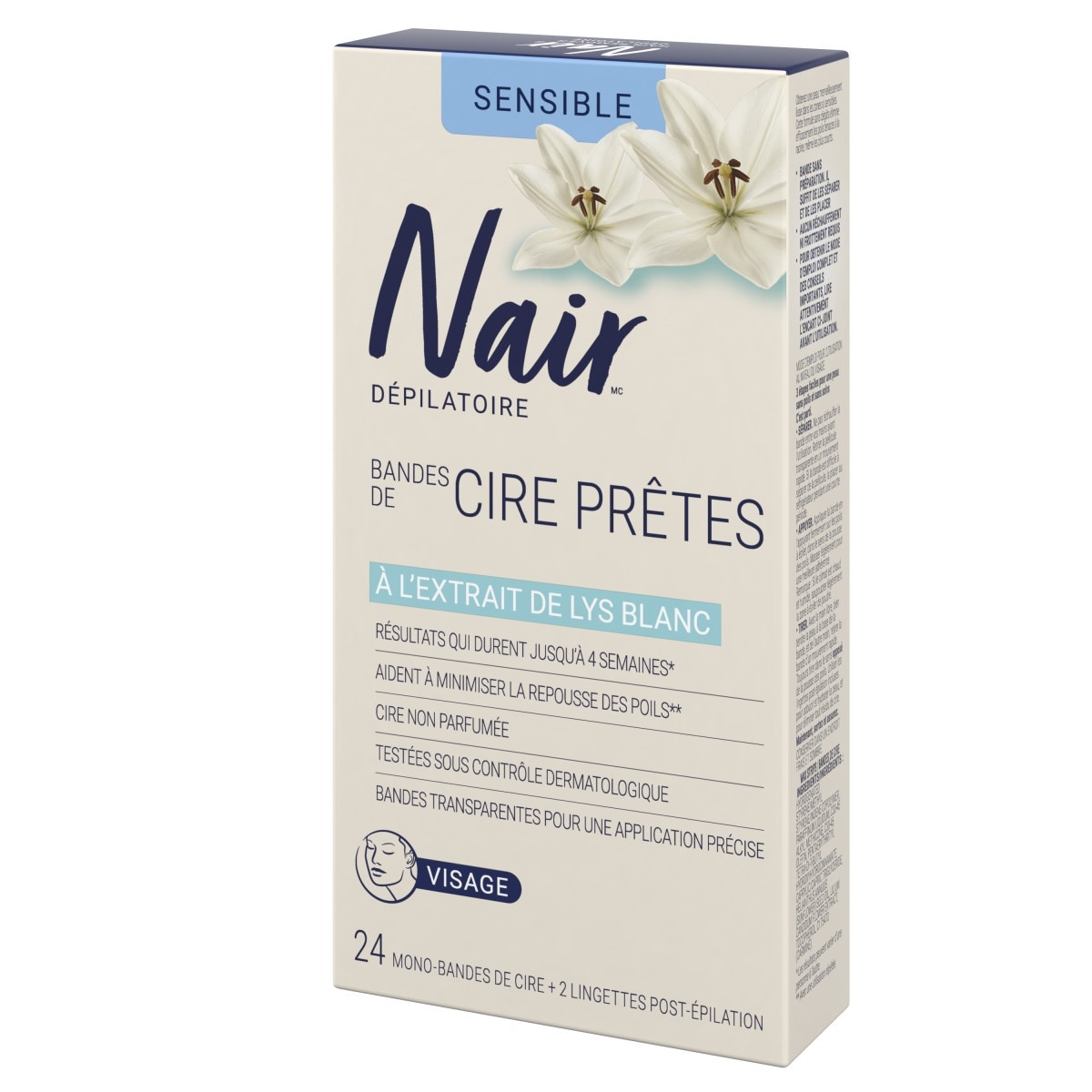 Nair Wax Ready Strips Face Lily Hair Remover 24ct 24 ea, $0.38/1ea