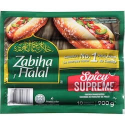 Zabiha Halal Spicy Supreme Chicken Frankfurters 900 g, $0.78/100g