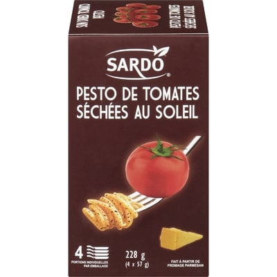 Sardo Pesto de Tomates Séchées au Soleil 4 x (228 g)  228 g, 2,89 $/100g