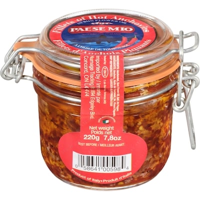 Paese Mio Spicy Anchovies 220 g, $6.36/100g