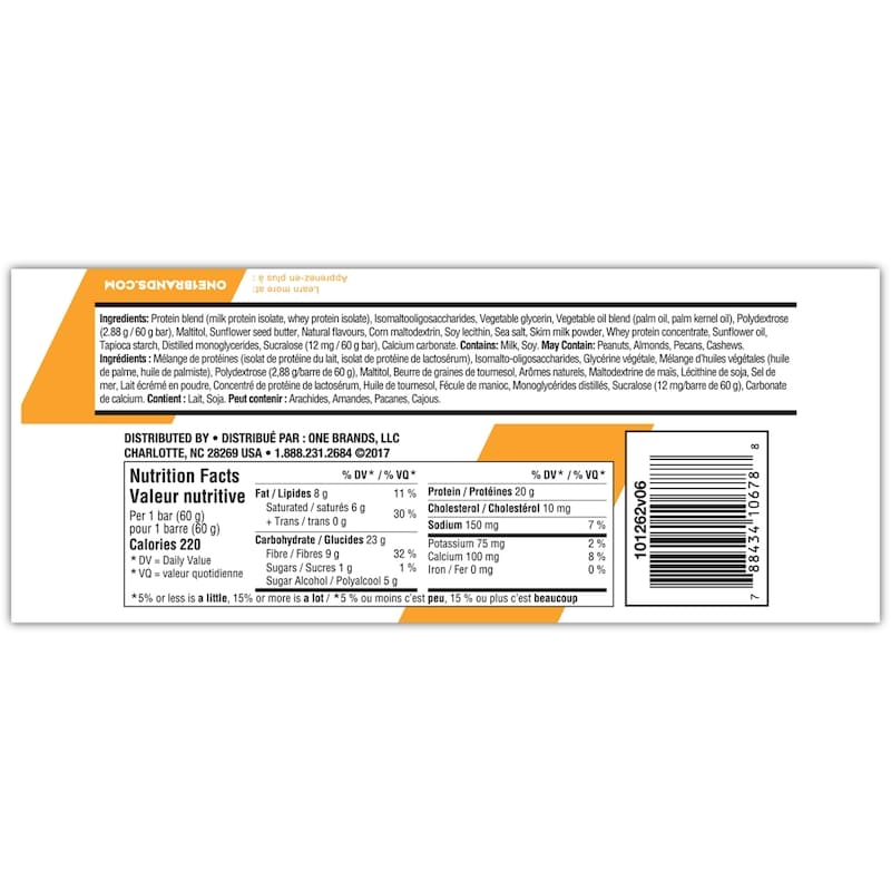 One Bar, Protein Bar, Maple Donut