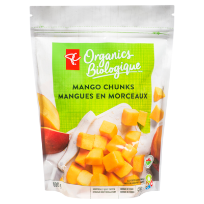 PC Organics Organic Mango Chunks 600 g, $1.42/100g