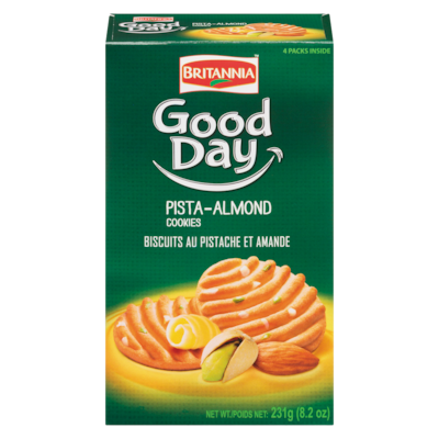 Britannia Biscuits Pista Badam Good Day 231 g, 1,21 $/100g