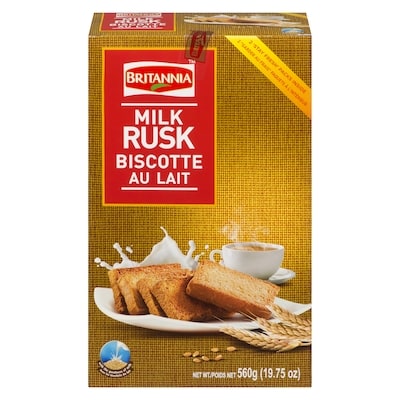 Britannia Milk Rusk 620 g, $0.98/100g