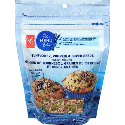 PC Blue Menu Sunflower, Pumpkin, and Super Seeds Blend 227 g, $1.54/100g