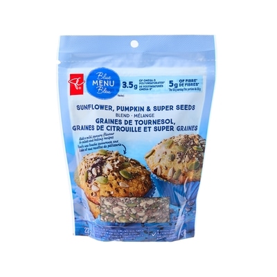 PC Blue Menu Sunflower, Pumpkin, and Super Seeds Blend 227 g, $1.54/100g