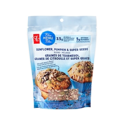 PC Menu Bleu Mélange graines de tournesol, graines de citrouille et super graines 227 g, 1,54 $/100g