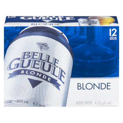 Belle Gueule Belle Gueule Bière Blonde (Pièce d’identité requise au moment du ramassage) 12x355.0 ml, 0,47 $/100ml
