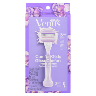 Gillette Venus ComfortGlide Freesia Women's Razor Handle and 2 Refills 1 ea, $15.99/1ea