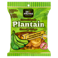 SS Frutas Croustilles plantain naturellement sucrées 85 g, 2,58 $/100g