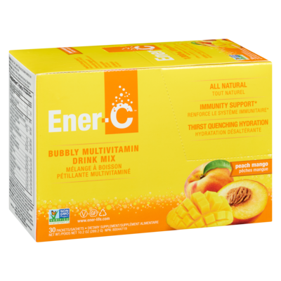 Vitamine C effervescente, pêches et mangue