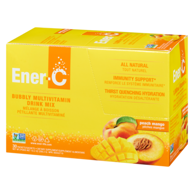 Vitamine C effervescente, pêches et mangue