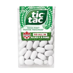 Tic Tac Mints, Fresh Mint, Mint Candy, 60 Pills 29 g, $7.55/100g