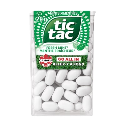 Tic Tac Menthe, Menthe fraîche, Bonbons à la menthe, 60 pilule  29 g, 6,90 $/100g