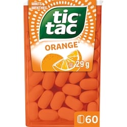 Tic Tac Menthes, orange,  60 pilule par paquet, lot de 12  12x29.0 g, 5,46 $/100g