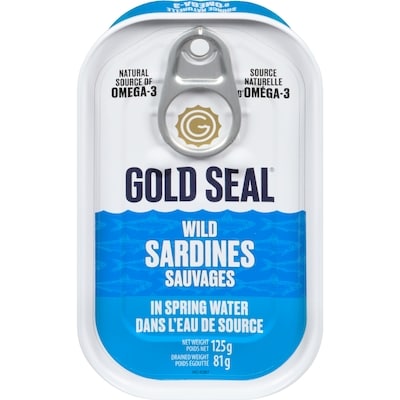 GoldSeal GoldSeal Sardines Dans Eau de Source 125 g, 1,59 $/100g