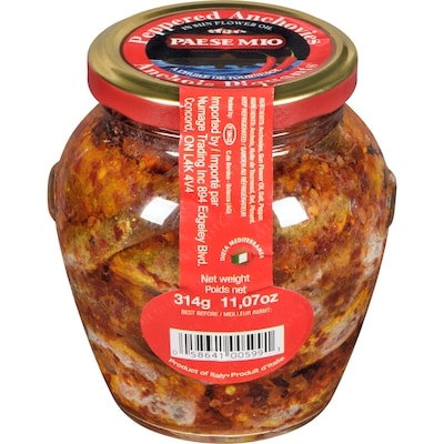 Paese Mio Peppered Anchovies In Sun Flower Oil 314 g, $2.54/100g