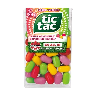 Tic Tac Mints, Fruit Adventure, Mint Candy, 60 Pills  29 g, $6.90/100g