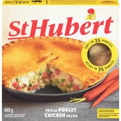 St Hubert Fresh Chicken Pie  645 g, $1.47/100g