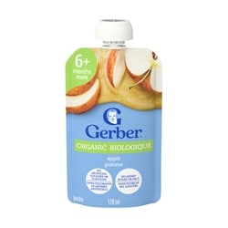 Nestlé Gerber Organic Apple Purée, Baby Food 128 ml, $1.48/100ml